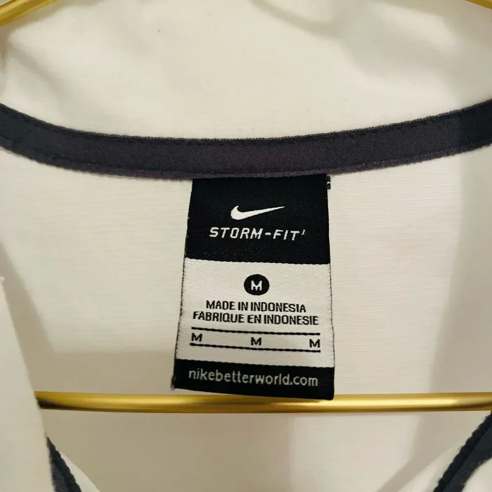 Clemson Nike White Windbreaker with Orange Logo